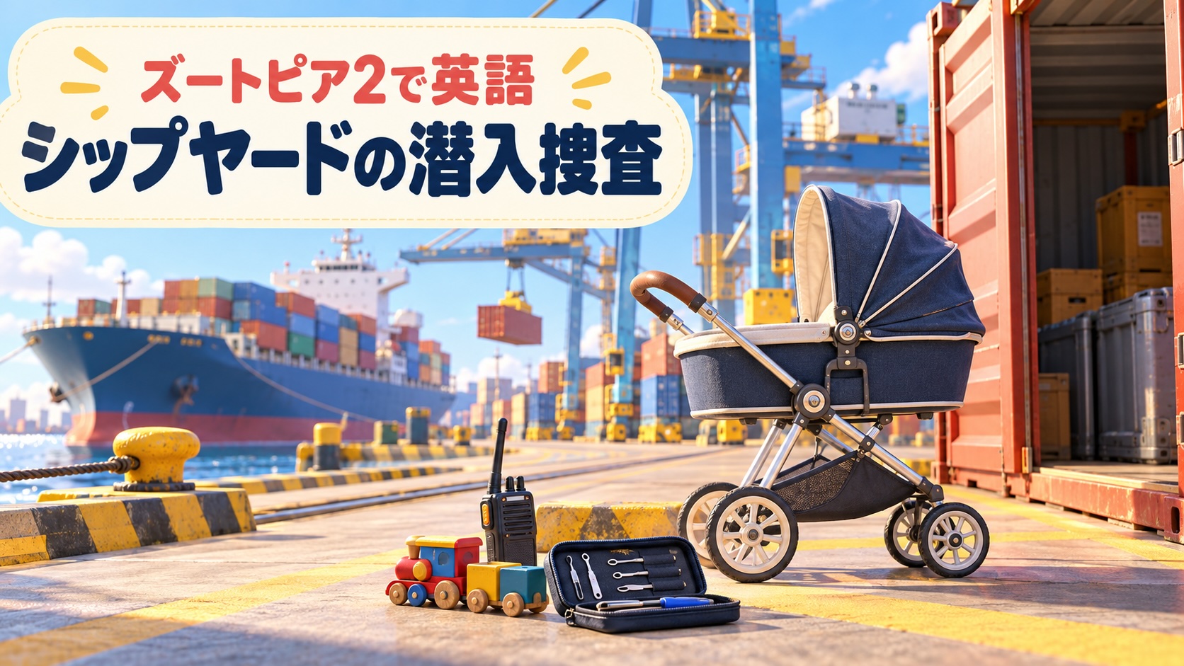 ズートピア2のシップヤード潜入シーンに登場する英語表現を紹介するサムネイル